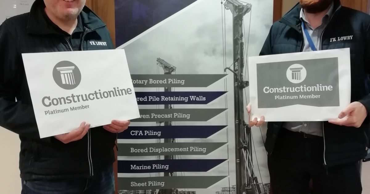 H&J Martin | FK Lowry Reaccredited to Constructionline Platinum