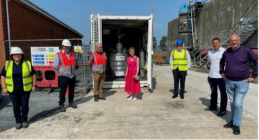 Sinn Féin MLA, Martina Anderson, viewing Kinnegar’s Electrolyser